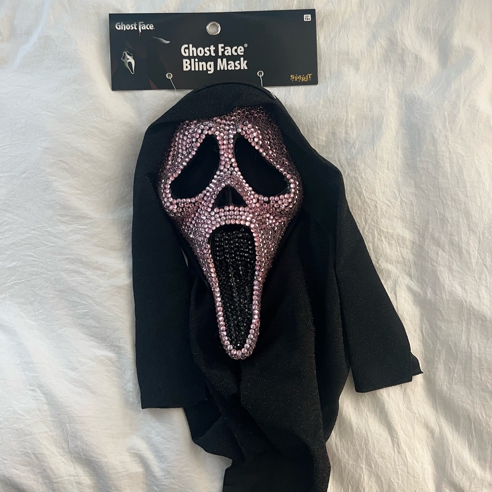 Ghost face bling mask